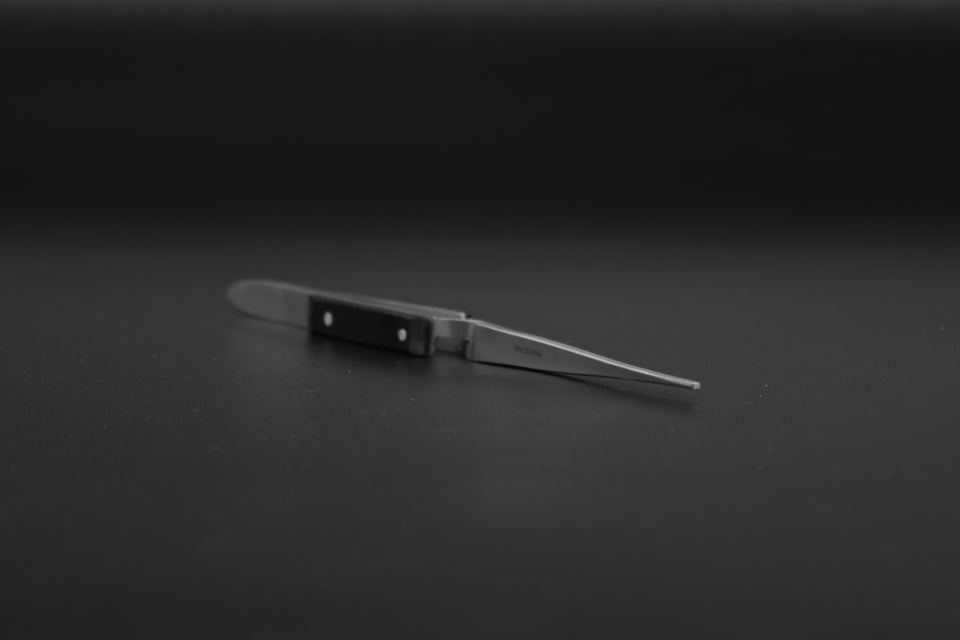 Stainless Steel Straight Cross-Lock Tweezers with Fiber-Grip Handles