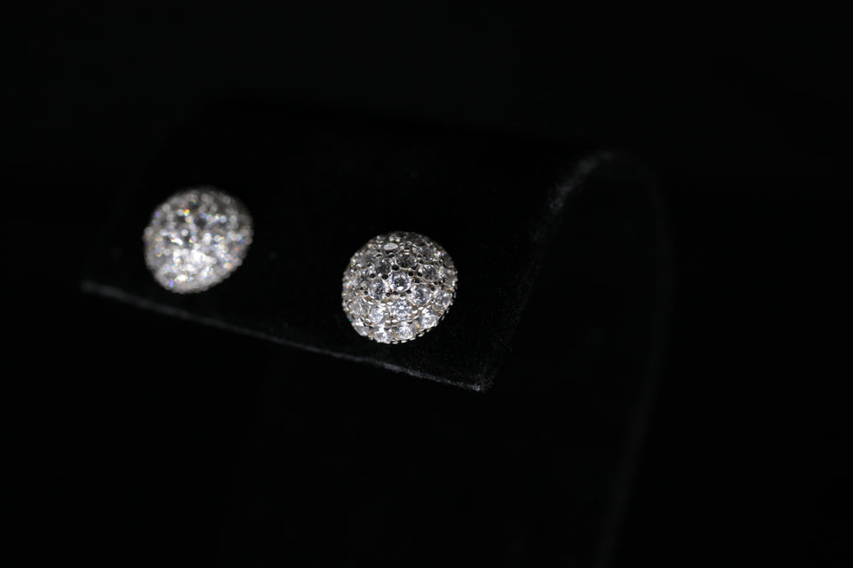 Dome Pave Stud Earrings