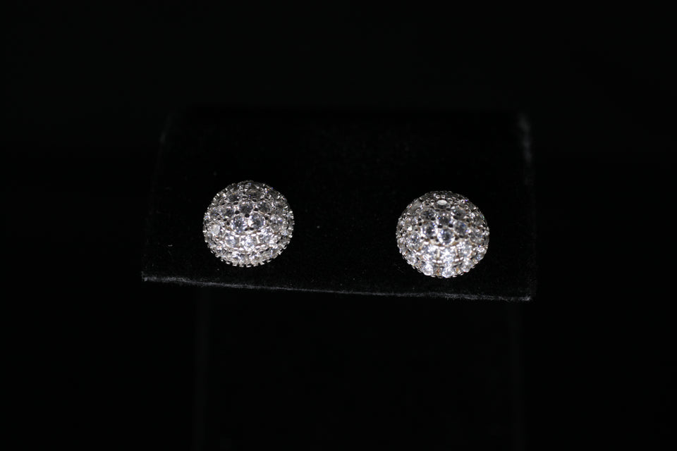 Dome Pave Stud Earrings