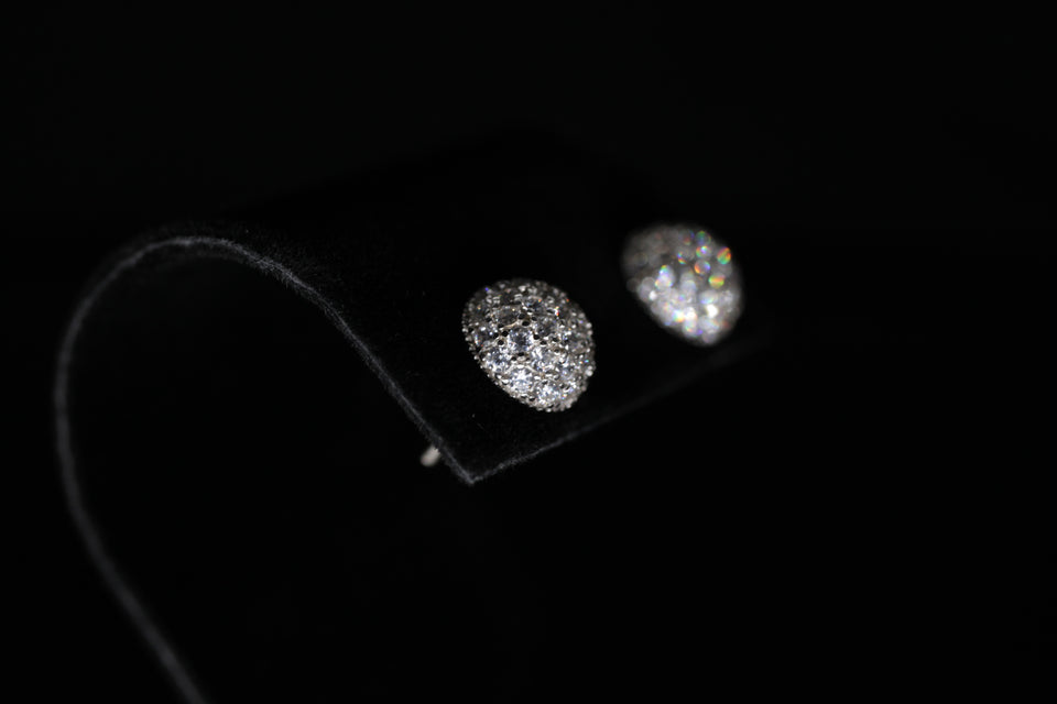 Dome Pave Stud Earrings