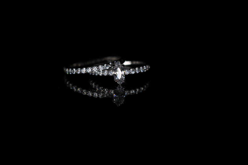 Marquise Halo Two Piece Engagement Ring