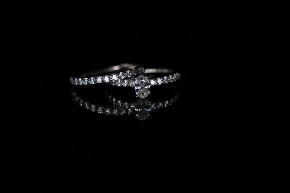 Oval Halo Cluster Two-Piece Ring