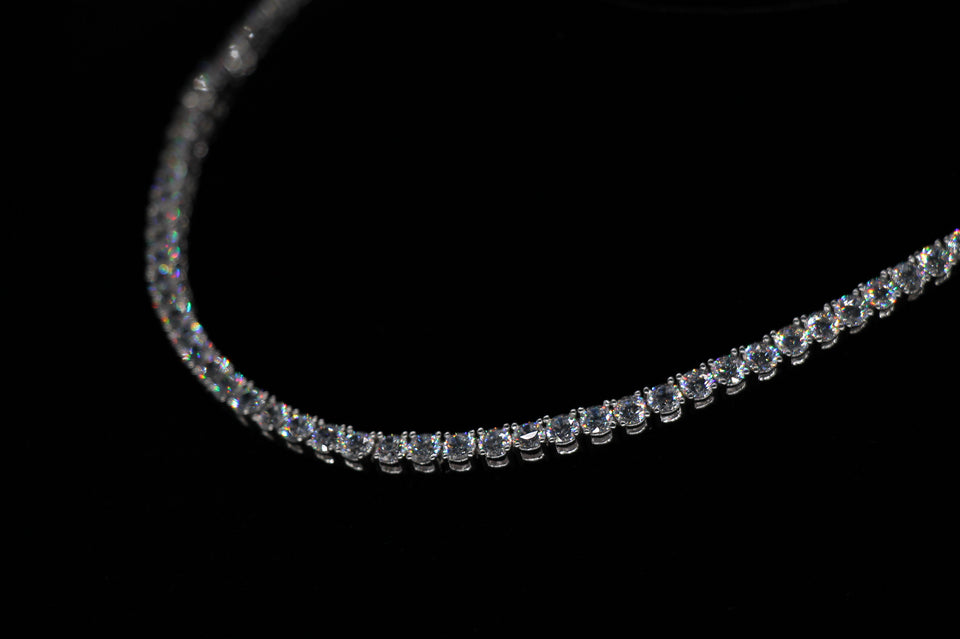 4mm Round Cut Diamond Tennis Chain