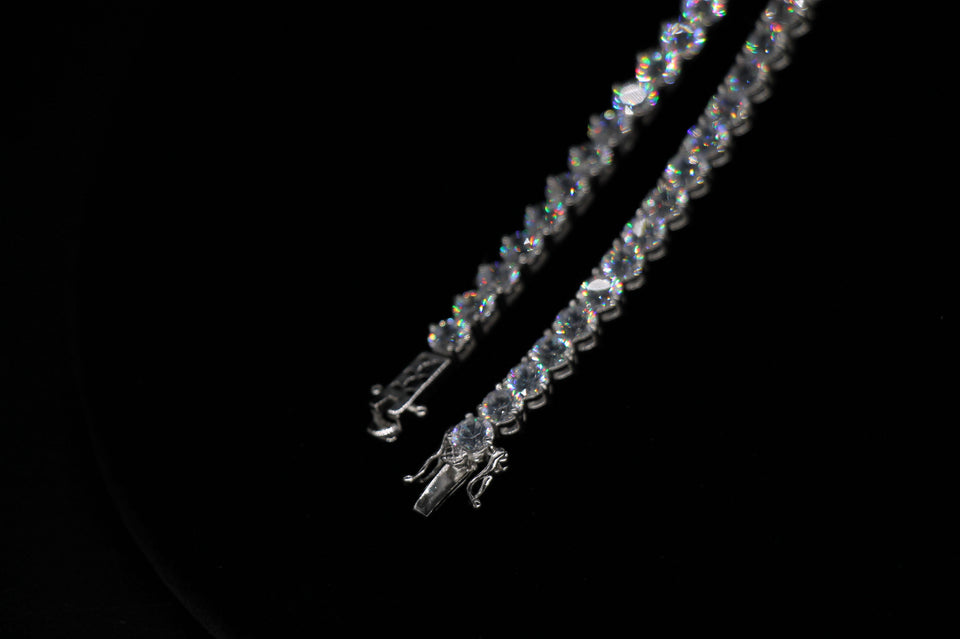 5mm Round Cut Diamond Tennis Chain