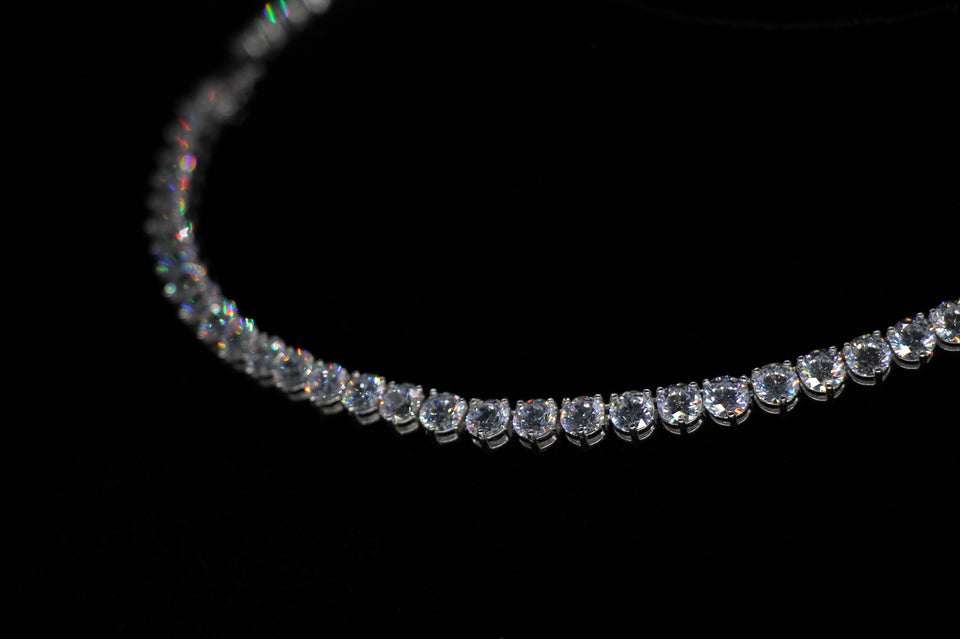 5mm Round Cut Diamond Tennis Chain