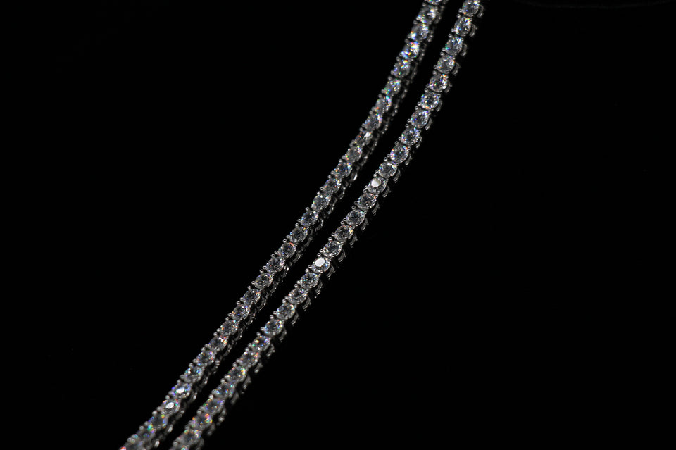 3mm Round Cut Diamond Tennis Chain