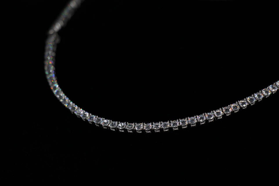 3mm Round Cut Diamond Tennis Chain