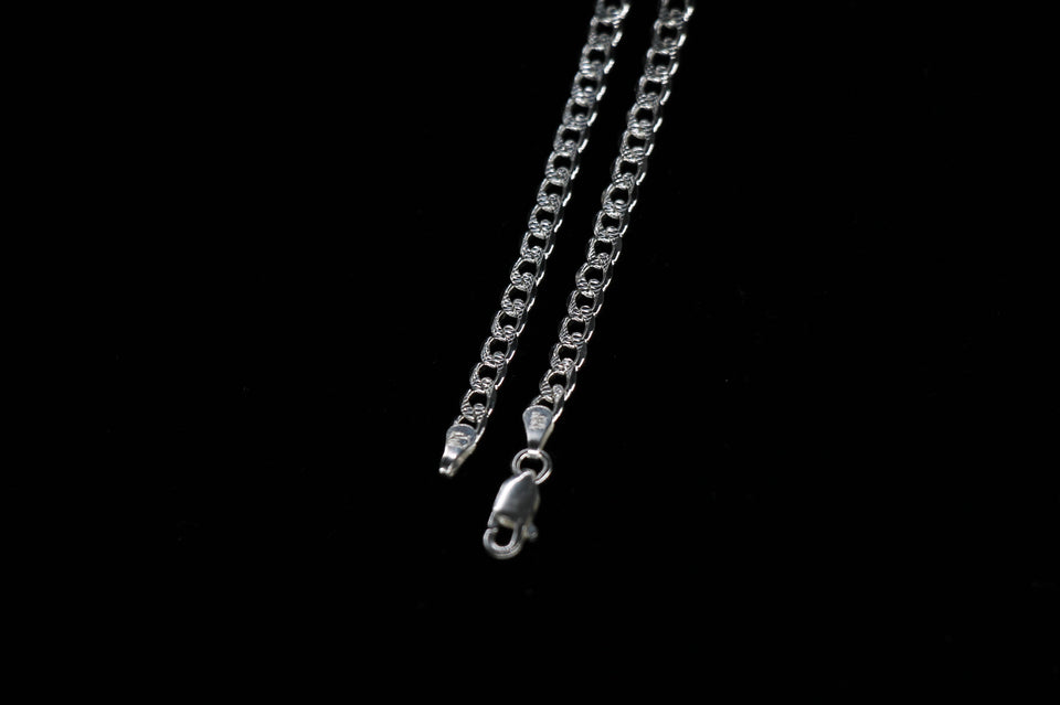 4mm Solid Cuban Pave Chain