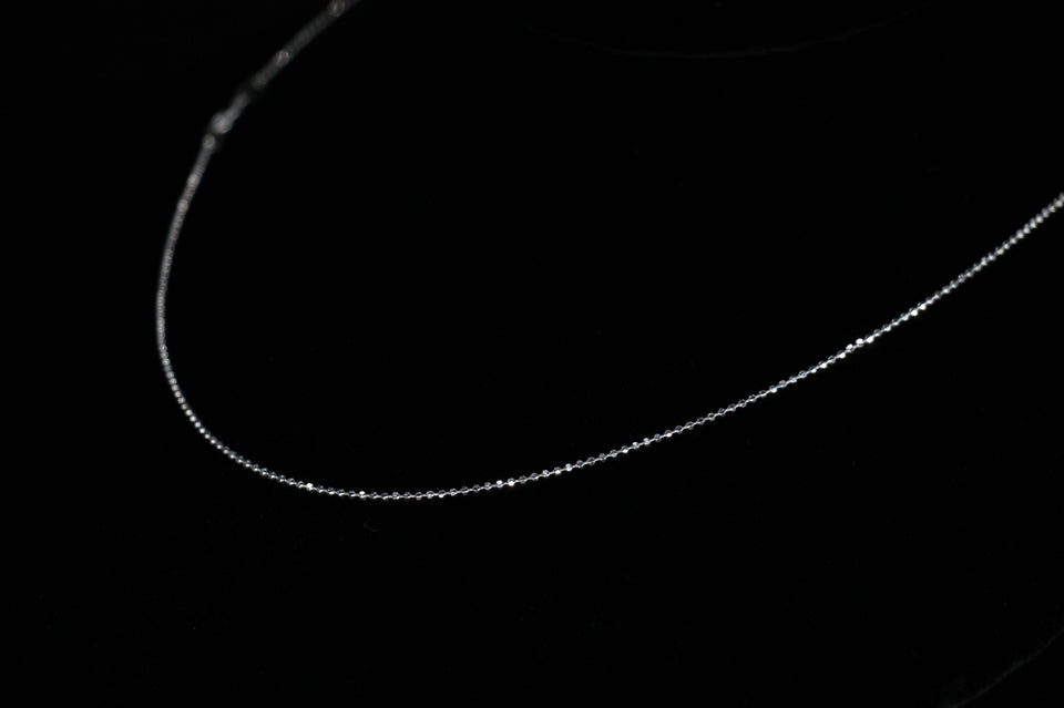 1mm Moon-Cut Bead Necklace