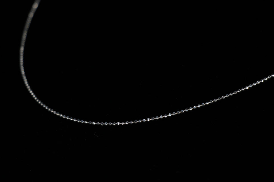 1mm Moon-Cut Bead Necklace