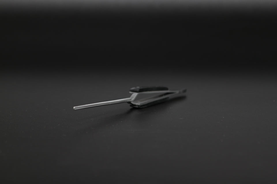 Stainless Steel Straight Cross-Lock Tweezers with Fiber-Grip Handles