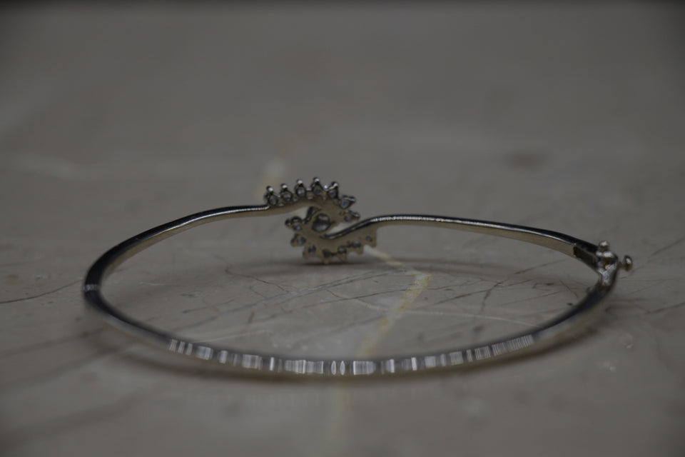 Flower Cluster Bangle Bracelet